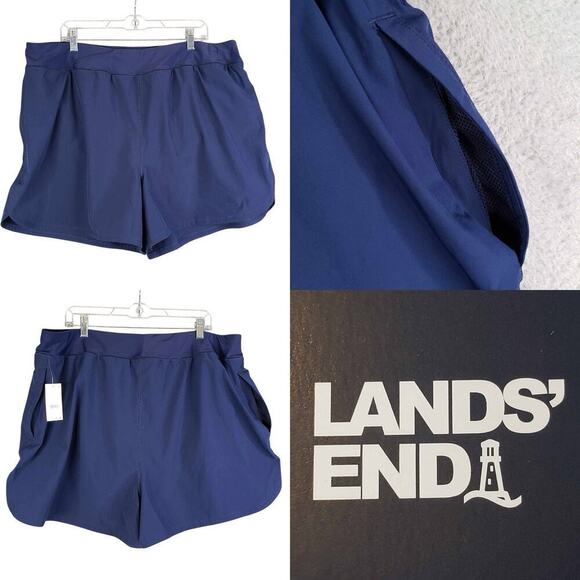 Lands' End Other - Lands End Swim Shorts Women's Plus Size 2X Navy Blue Lined Pull On UPF 50 New